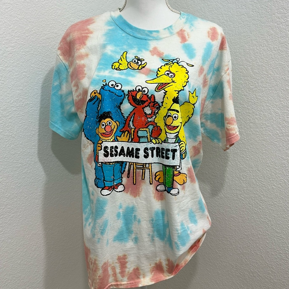 Sesame Street Adult Tshirt Tiedye size M/L